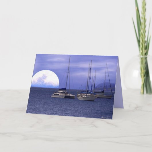 Moon River Father's Day Card with Verse Karte (Vorderseite)