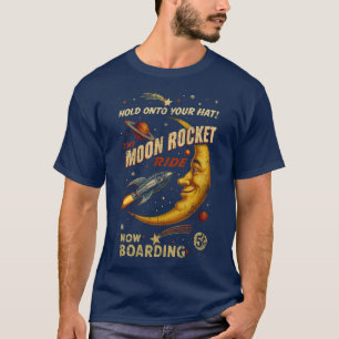 Moon Rocket Ride Men's T - Shirt (Navy)
