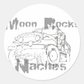 Moon Rocks Naches Runder Aufkleber (Vorderseite)