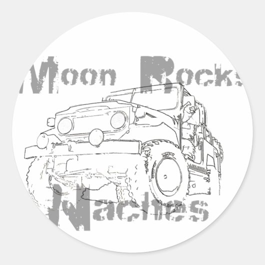 Moon Rocks Naches Runder Aufkleber (Vorderseite)