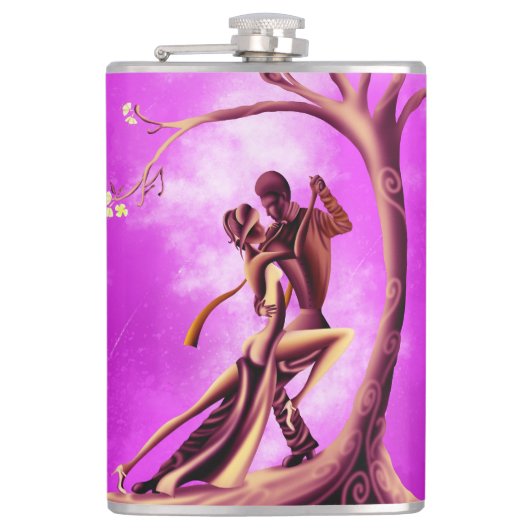 Moon Romantic Dancer erwachen Flachmann (Vorderseite)