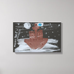 Moon Rose Malerei Leinwanddruck