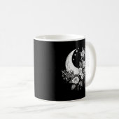 Moon Rose - Romantisches Goth - Whimsigoth Witchy Kaffeetasse (VorderseiteRechts)