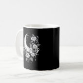 Moon Rose - Romantisches Goth - Whimsigoth Witchy Kaffeetasse (Vorderseite Links)