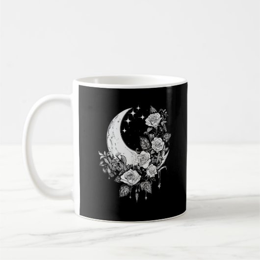 Moon Rose - Romantisches Goth - Whimsigoth Witchy Kaffeetasse (Links)