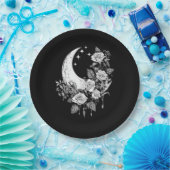 Moon Rose - Romantisches Goth - Whimsigoth Witchy Pappteller (Party)