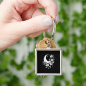 Moon Rose - Romantisches Goth - Whimsigoth Witchy Schlüsselanhänger (Hand)