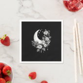 Moon Rose - Romantisches Goth - Whimsigoth Witchy  Serviette (Beispiel)