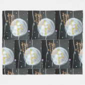 Moon Rose Shirt Fleecedecke (Vorderseite (Horizontal))