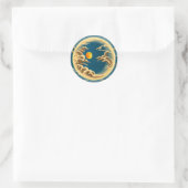Moon Runder Aufkleber (Tasche)