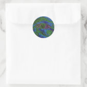 Moon Runder Aufkleber (Tasche)