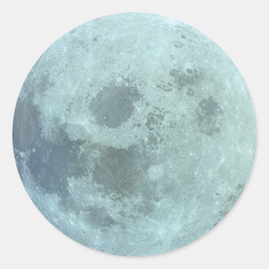 Moon Runder Aufkleber (Vorderseite)