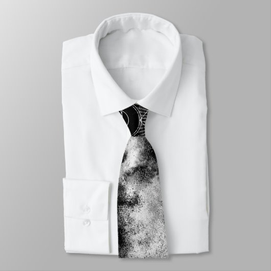 Moon Sacred Geometry Ornament Krawatte (Gebunden)