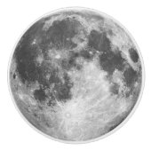 Moon Satellite Planet Solar System Lunar Grau Keramikknauf (Vorderseite)