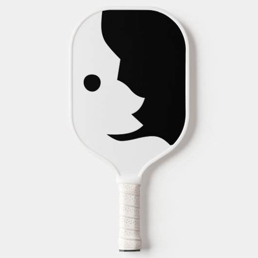 Moon Schwarz-weiß Crescent 4Al Pickleball Schläger (Vorderseite)