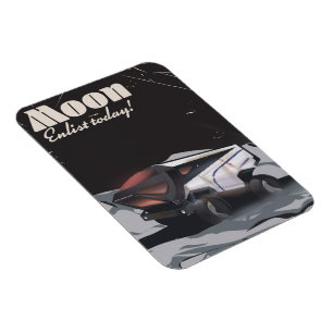 Moon - Sci-fi-Poster "Heute anmelden" Magnet