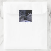 Moon Shadows - Quadratischer Aufkleber (Tasche)