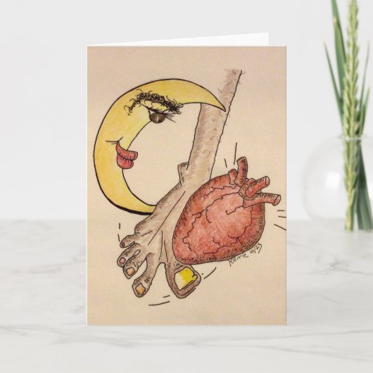 Moon Shining in meinem Herzen Dankeskarte (Vorderseite)