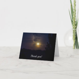 Moon Silhouette Danke, Card Dankeskarte