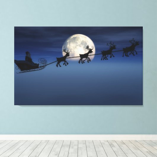 Moon Silhouette Leinwanddruck (Insitu (Holzboden))