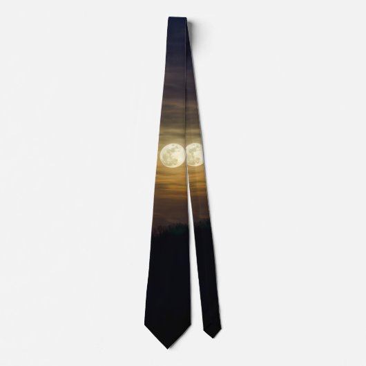 Moon Silhouette Neck Tie Krawatte (Vorderseite)
