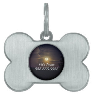 Moon Silhouette Pet Tag Tiermarke