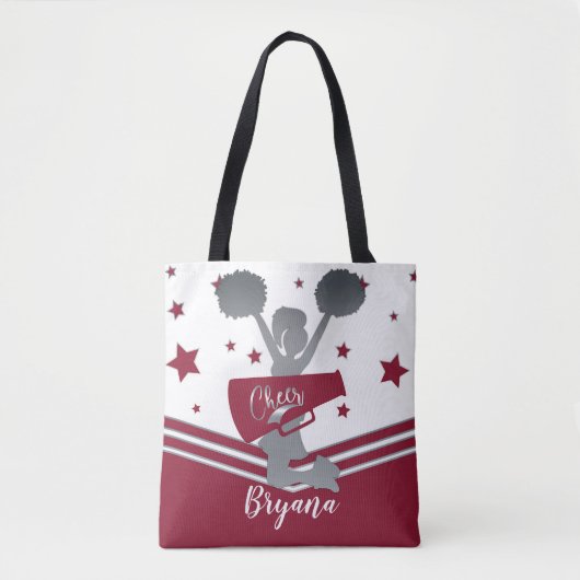 Moon Silver White Stars Cheer Cheer-Leader Tasche (Vorderseite)