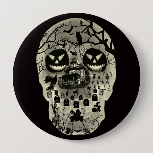 Moon Skull Button (Vorderseite)