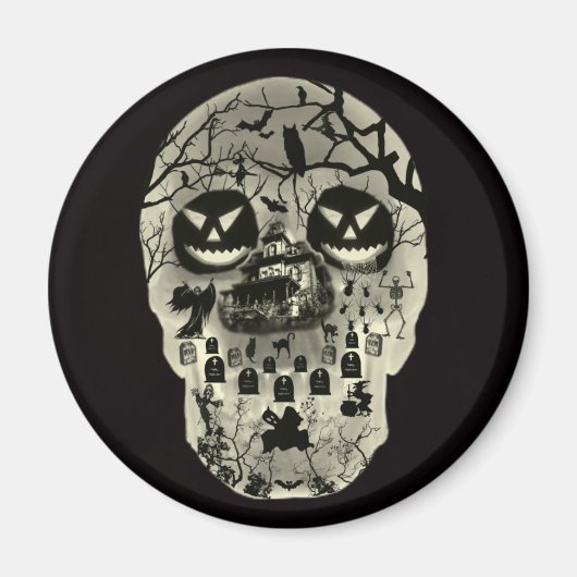 Moon Skull Magnet (Vorne)