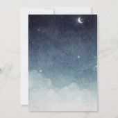 Moon Sky Light Stars Aquarell Save The Date (Rückseite)
