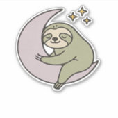 Moon Sloth Classic T - Shirt Aufkleber (Vorderseite)
