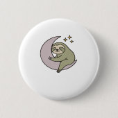Moon Sloth Classic T - Shirt Button (Vorderseite)