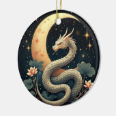 Moon Snake stars Keramik Ornament (Links)