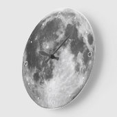 Moon Solar System Space Lunar Planet Gray Craters Große Wanduhr (Winkel)