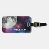 Moon Solar System Space Planet Lunar Lila Gepäckanhänger (Vorderseite horizontal)