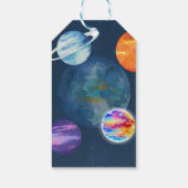 Moon Space Thema Geburtstagsparty Danke Geschenkanhänger (Rückseite)
