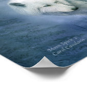 Moon Spirit 2 - White Wolf Fine Art Poster/Print Poster (Ecke)