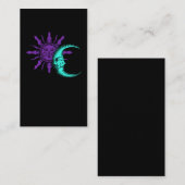 Moon Spiritual Zeichnend Crescent Astronomie Sun Visitenkarte (Vorne/Hinten)