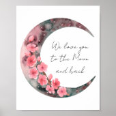 Moon Spring Blume Baby Girl Kinderzimmer Poster (Vorne)