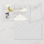 Moon Star Cloud Bunny Baby Dusche Windel Raffle Begleitkarte (Vorne/Hinten)