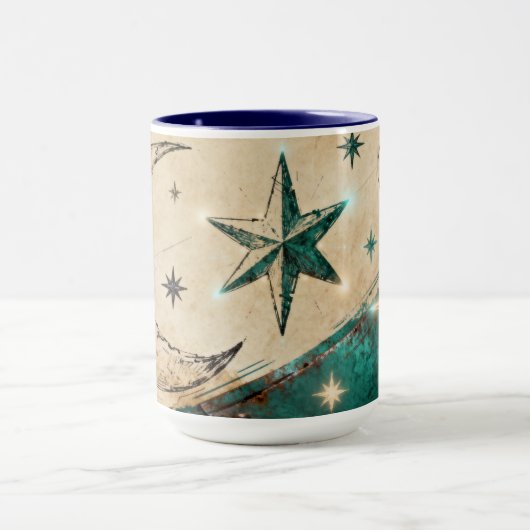 Moon & Star Digital Artifact | Future Medieval Tasse (Zentrum)
