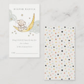 Moon Star Elephant Bunny Diaper Raffle Baby Dusche Begleitkarte (Vorne/Hinten)