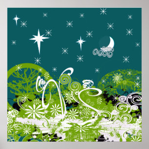 Moon Star Platsch Poster