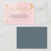 Moon star Rosa Typografie-Windelraffinerie Begleitkarte (Vorne/Hinten)