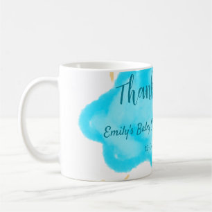 Moon Star Wolken Aquarell Babydusche geben Namen Kaffeetasse