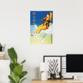 MOON STAR Women Shoes Retro japanische Werbung Poster (Heimbüro)