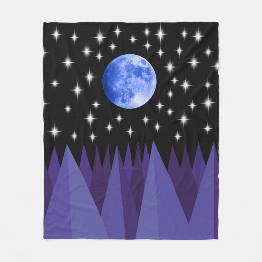 Moon Starlight Fleece Blanket (Vorderseite)