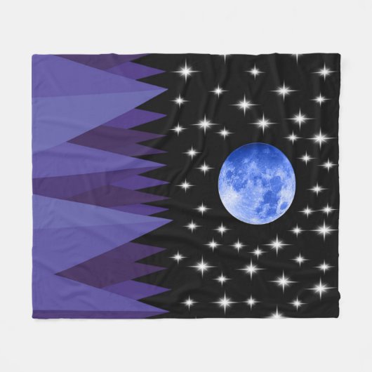 Moon Starlight Fleece Blanket (Vorderseite (Horizontal))