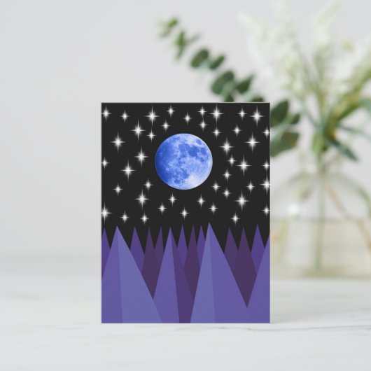 Moon Starlight Postkarte (Stehend Vorderseite)