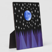 Moon Starlight Tabletop Plaque mit Easel Fotoplatte (Seite)